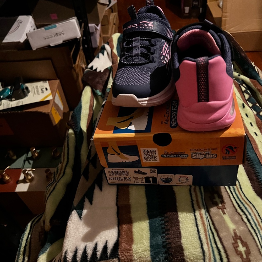 Skechers Blue and Pink Chunky Sneakers